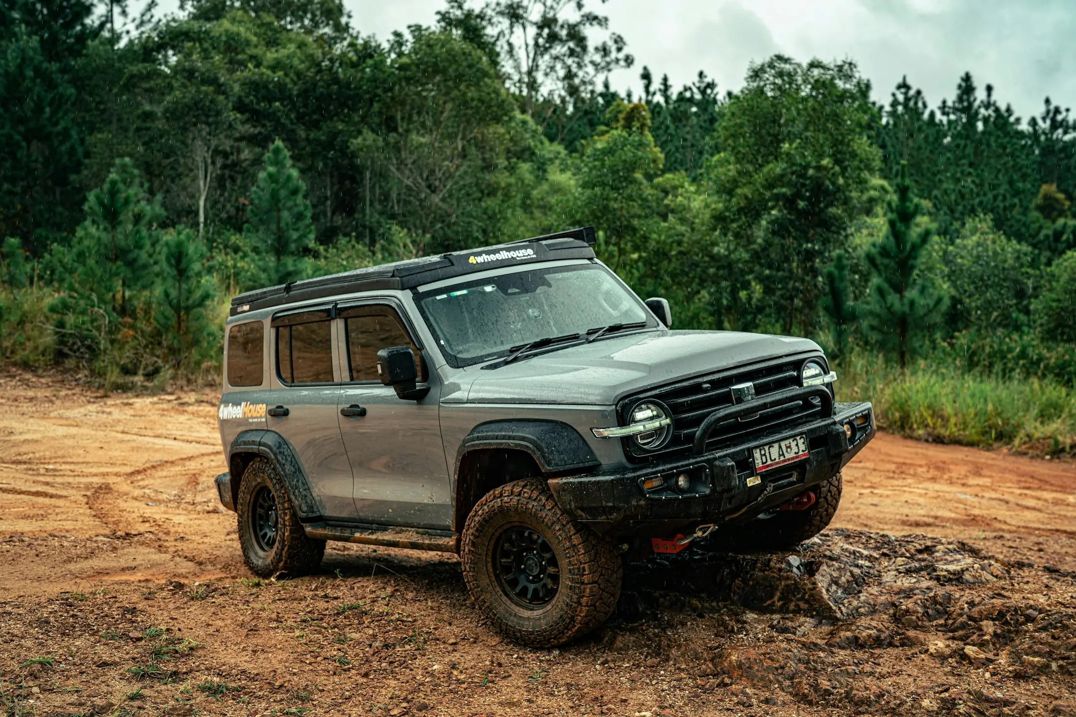 4x4 wagon on a red dirt bush track