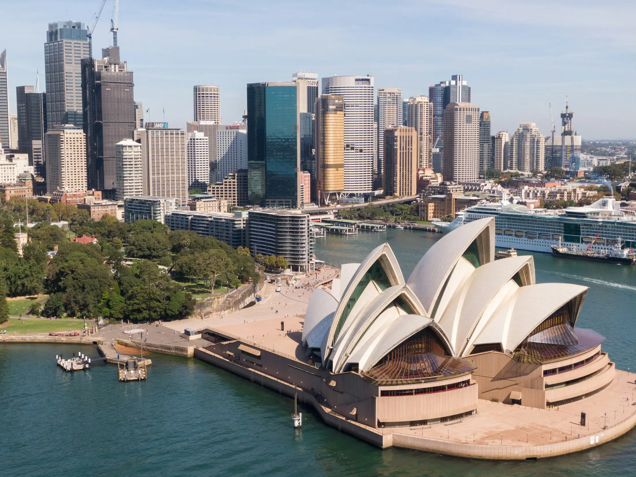 Sydney Opera House and the CBD skyline on the harbour